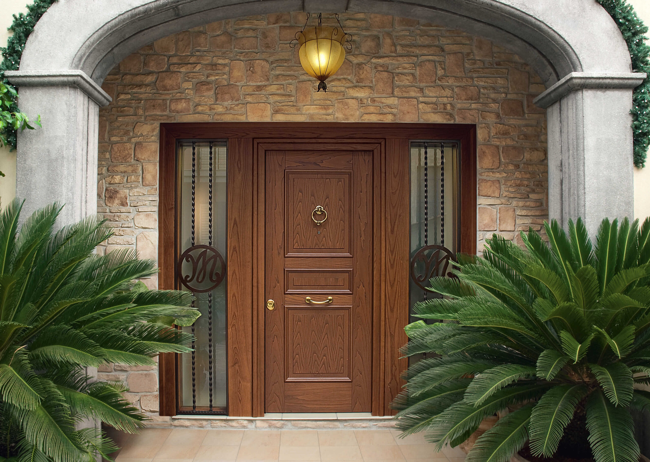 Portoncino d'ingresso in legno e vetro Evolution